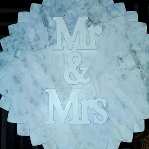 Mr & Mrs Wood Wedding Sign NWOT